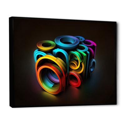 " Neon Rainbow 3D Object "
