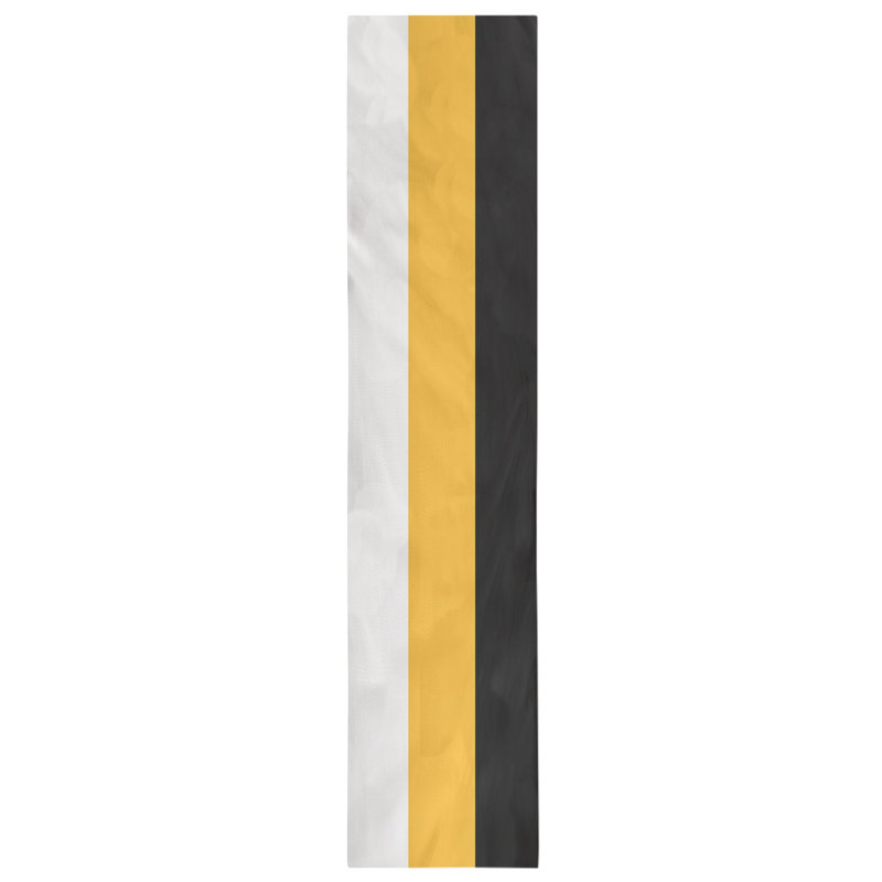 Los Angeles LA Basketball Table Runner, 90" L x 16" W, White/Gold/Black, Poly Twill