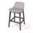 Modern Upholstered Counter Stool With Walnut Base