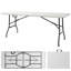 Table pliante d'extérieur 6 pieds - Blanc