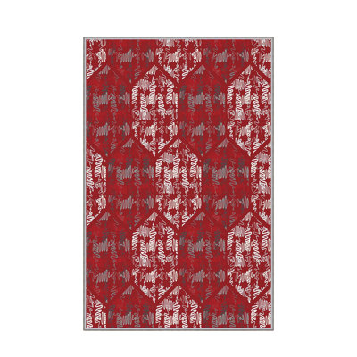 Tapis tissé de qualité supérieure, 5,2 x 7,5 pi, 100% polyester, antibactérien, antidérapant, hauteur des poils de 0,3 po | Lavable à la machine, impression numérique 3D | Parfait pour le salon, la chambre à coucher et le bureau