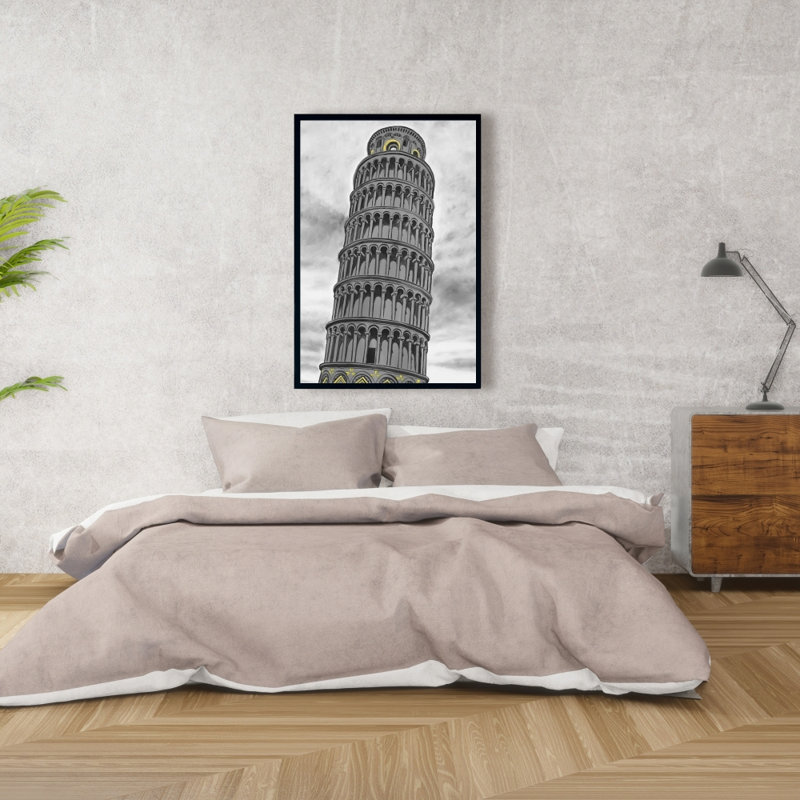 "Tour de Pise en Italie", H 36 po x l 24 po