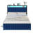 Ivy Bronx Full Size Bed Frame With Folding Bench And Charging Station, Led Light,Storage Shelves-649160640-649160647