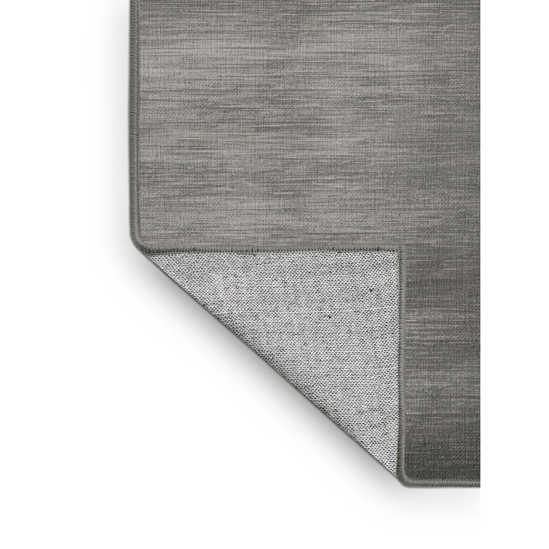 Tapis gris uni lavable à la machine, Rond 4 pi