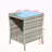 Outdoor Patio Furniture 1 Coffee Table With Clear Tempered Glass-1268434974
