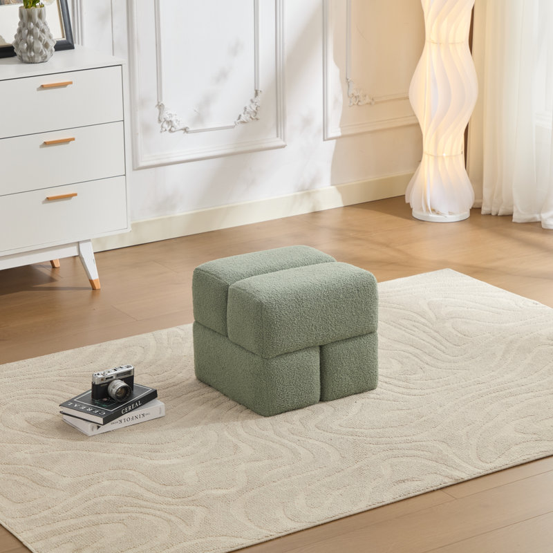Repose-pieds en sherpa de 18,5 po Robertas, Vert