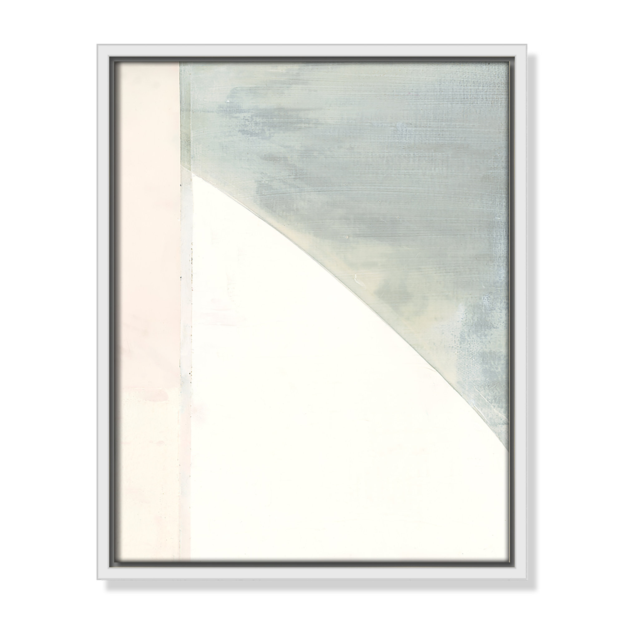 In Neutral I - Painting Print, White Framed Canvas, 15.5" H x 12.5" W x 2" D