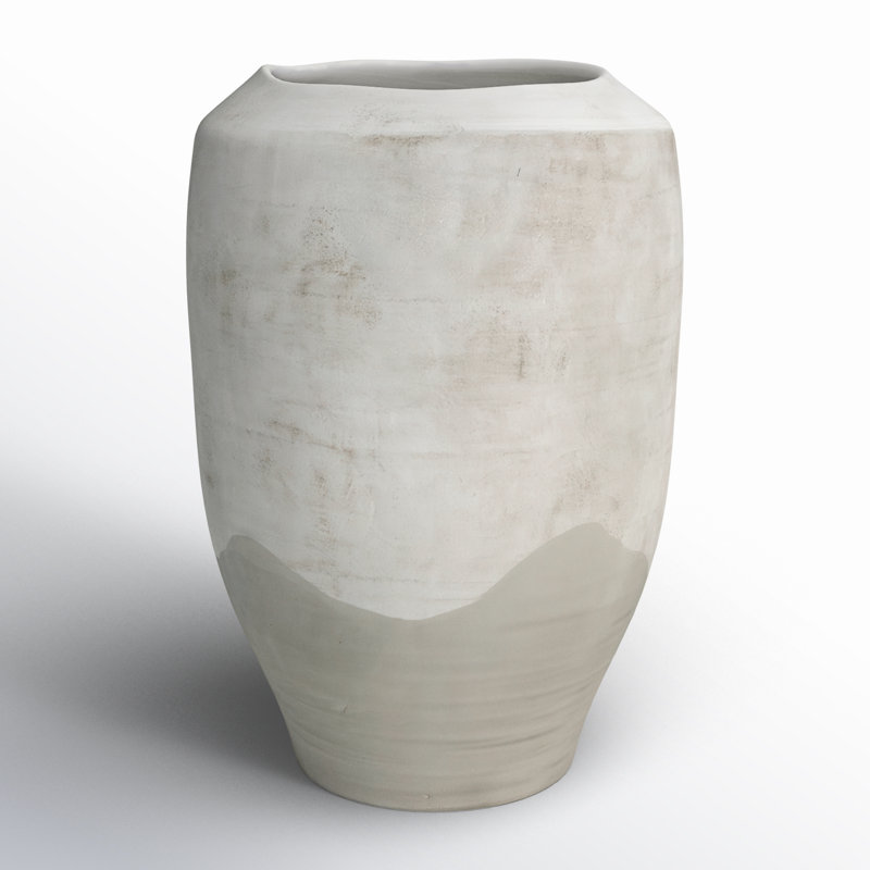 Handmade Ceramic Urn Planter, 25" H x 17.25" W x 17.25" D