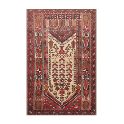 Tapis traditionnel rouge / beige Loeb