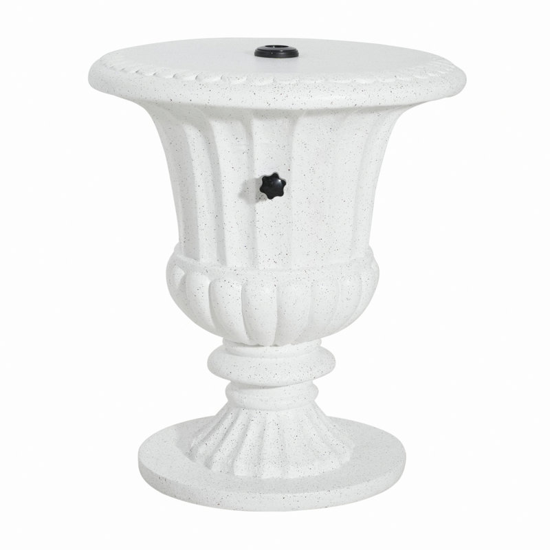 Table de bout d'extérieur, table d'appoint de patio, base de parasol avec rembourrage de sable