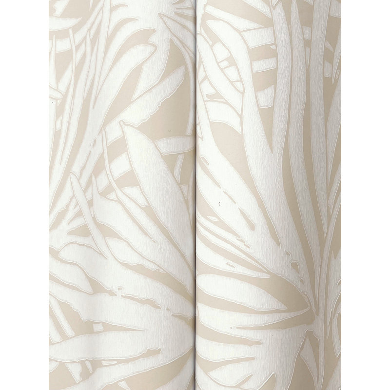 Papier peint floral avec auvent crème, Beige