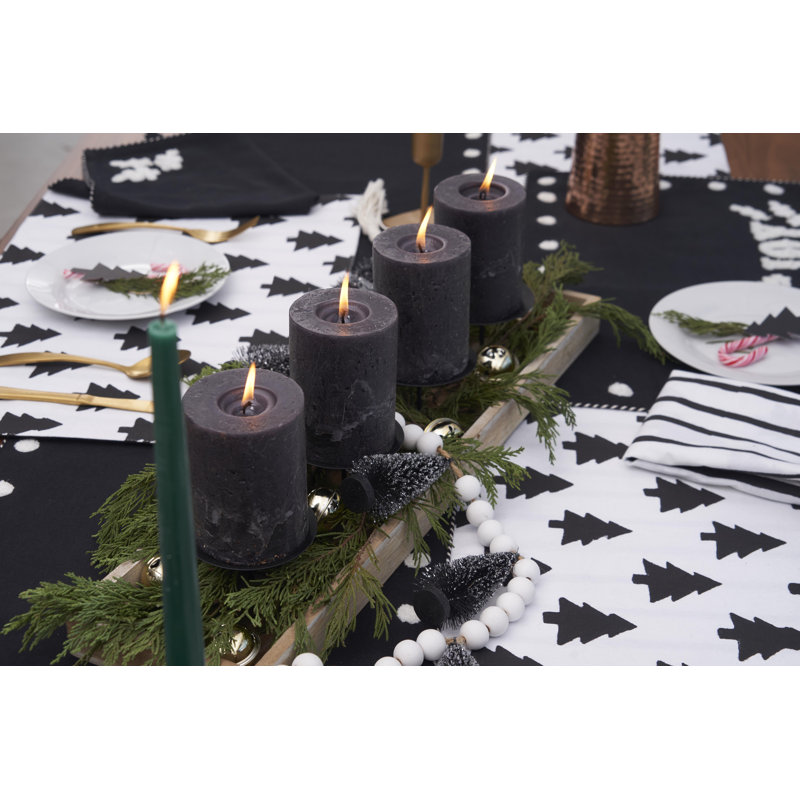 Ensemble de 4 napperons noir et blanc