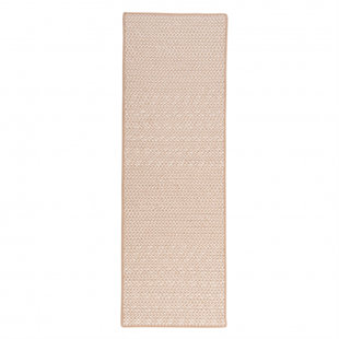 Runner Duane Houndstooth Braided Beige Indoor / Outdoor Area Rug
