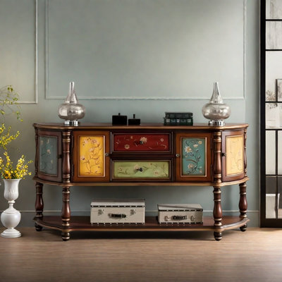 American Retro Multifunctional Console Table