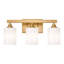 Luminaire de salle de bain 3 lumières or brossé-1039638602
