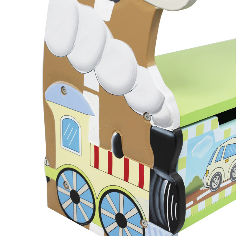 Colorful Transportation Theme Kids Wooden Bookshelf with Drawer