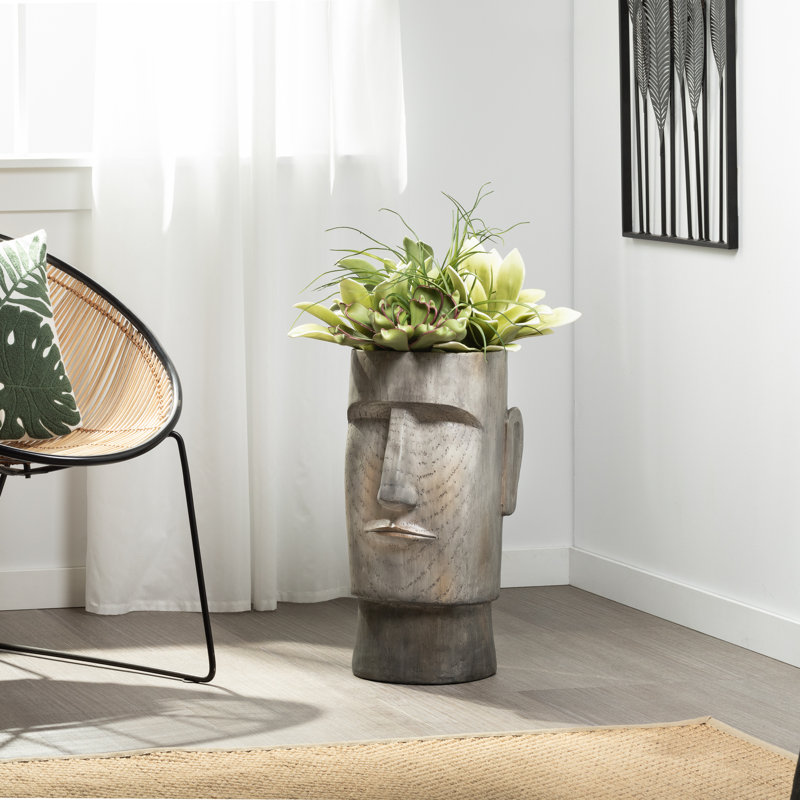 Pot de fleurs intérieur / extérieur Lithic Island, H 24 po x l 12 po x P 13,5 po