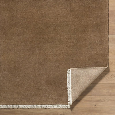 Clio Hand Loomed Wool Dark Brown Rug