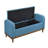 Mid-Century Modern Bedroom Bench With Lift Top Storage, Blue Textured Upholstery, Solid Wood, 300Lbs Weight Bearing Storage Bench, Top, Wood Walnut Frame, Use, Capacity-599542861