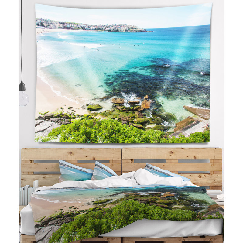 Tapisserie «Seashore Expansive Sydney Bondi Beach», H 32 po x l 39 po