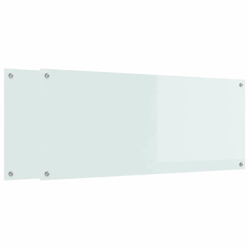Vidaxl Kitchen Backsplash 2 Pcs Tempered Glass, Transparent, 100cm H x 50cm W