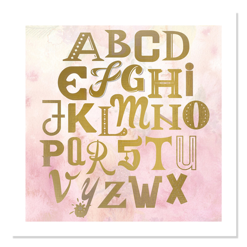 Abc Pink ', impression sur papier, H 31 po x l 31 po x P 1 po, Papier