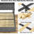Upholstered Bed Frame With 4 Storage Drawers And Headboard, Bed Frame With LED Lights And Charging Station-1425891091