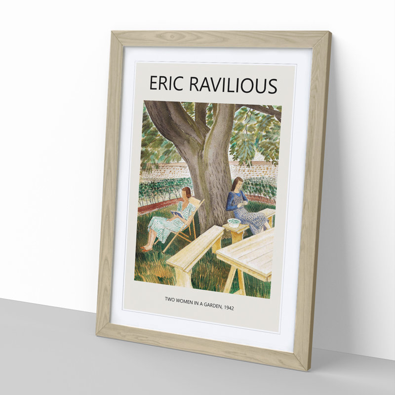 Resting by Eric Ravilious - Picture Frame Graphic Art, 36cm H x 27cm W x 2cm D