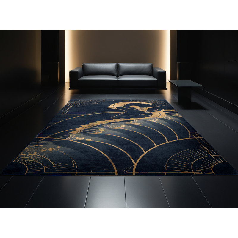 Tapis arc-en-ciel moelleux moelleux et moelleux Fairwinds Dragon Rider, 7 x 9