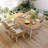 71" Rectangular Outdoor Teak Dining Table For 6-8