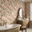 Papier peint floral oiseaux traditionnels