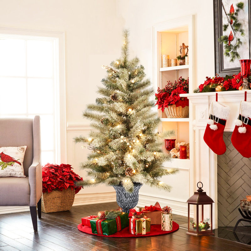 Ensemble de 2 sapins de Noël artificiels 4 pi