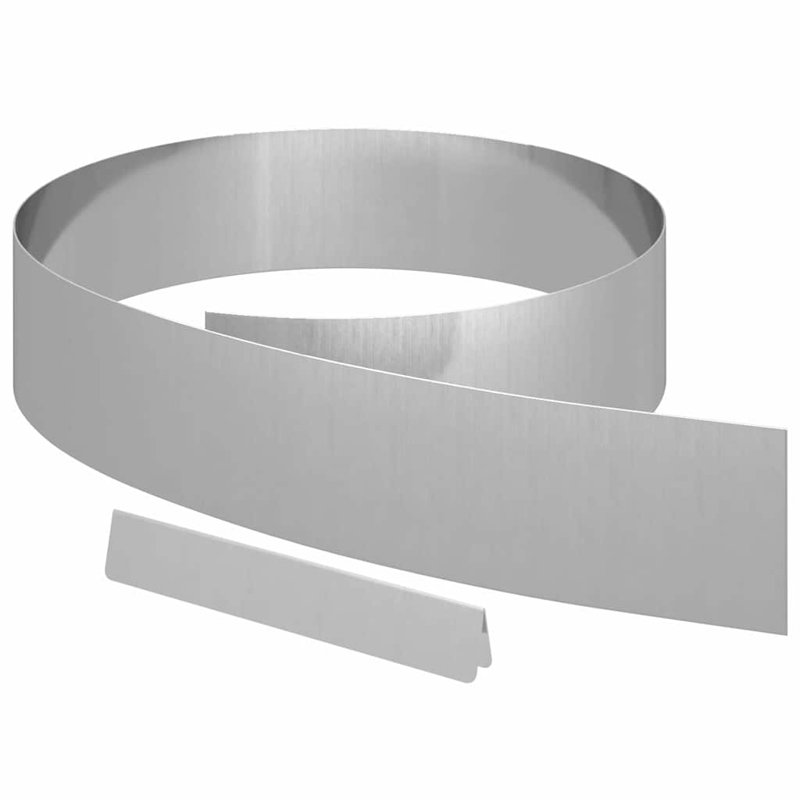 15cm H x 450cm W Galvanised Steel Lawn Edging
