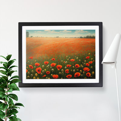 Iconic Poppy Field Flowers - Single Picture Frame Painting