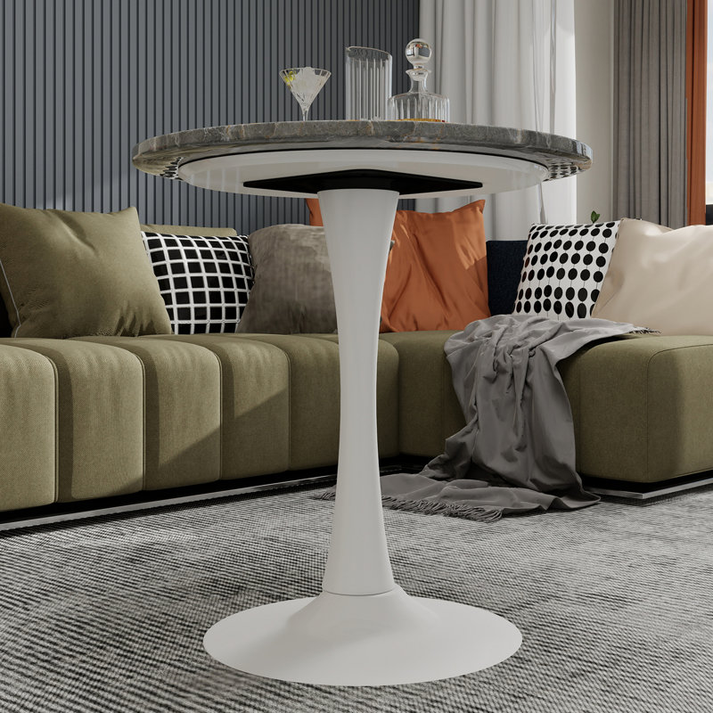 Table basse blanche 27,6 pouces