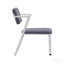 Chaise de bureau en tissu gris cargaison et finition blanche