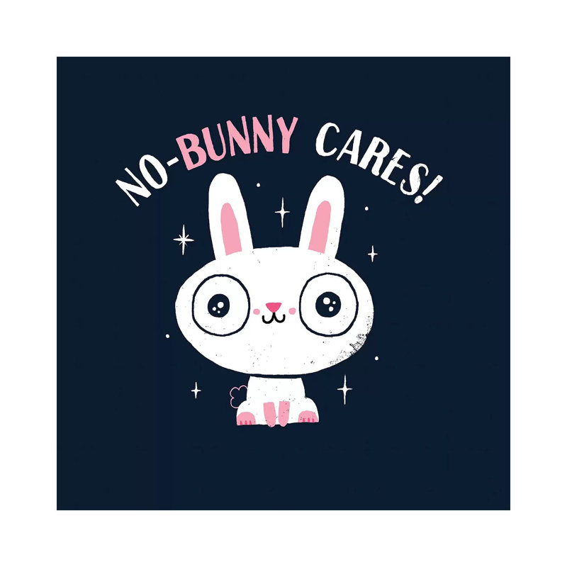 No-Bunny Cares by Michael Buxton - Wrapped Canvas Painting