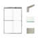 Frederick 45.75'' - 47'' W x 70'' H Bypass Semi-Frameless Shower Door with Frosted Glass