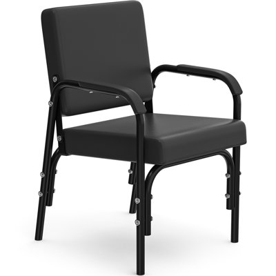 Professional Shampoo Chair, Automatic Reclining Hair Washing Chair with Thick Padded Seat & Chrome Frame, Waterproof Salon Stool for Home and Studio Use – Black
