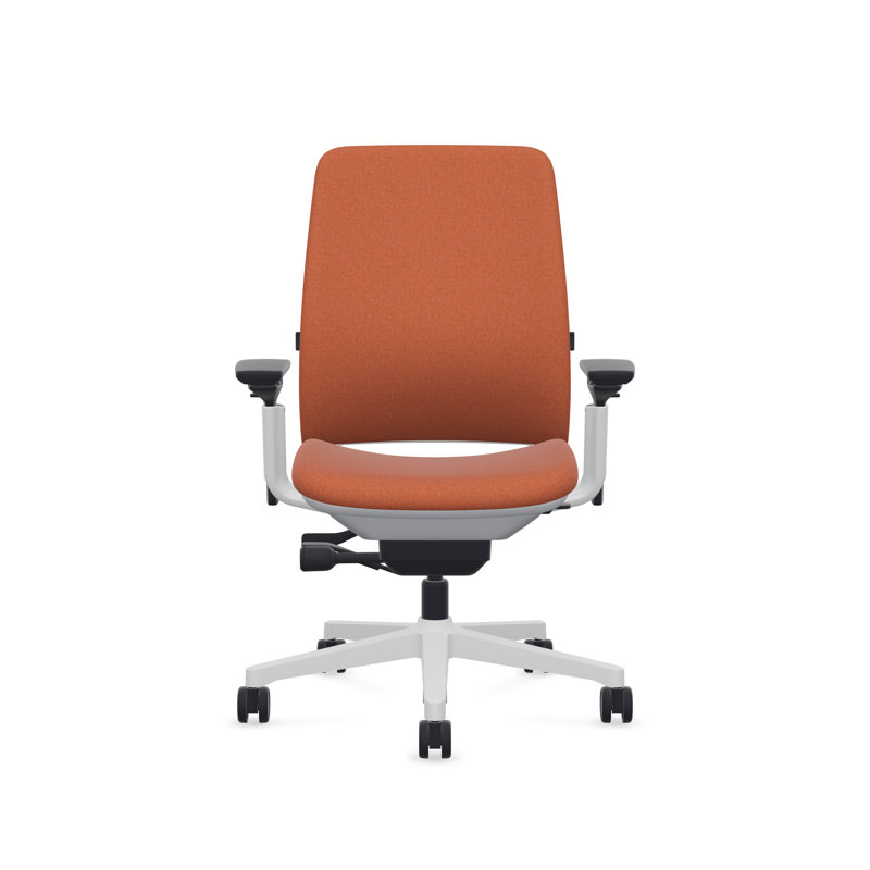 Steelcase Amia Ergonomic Task Chair, Scarlet, Seagull, Carpet