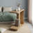 Warm Slatted C-shaped Compact Side Table