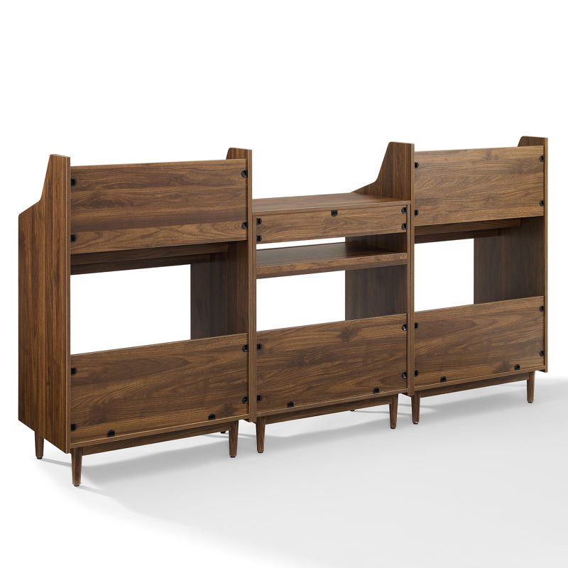 Liam 45.25'' H Media Shelves, Walnut