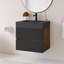 Meuble-lavabo mural 24 po avec lavabo noir-507403521