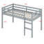 Lit mezzanine en bois avec échelle-1049872952