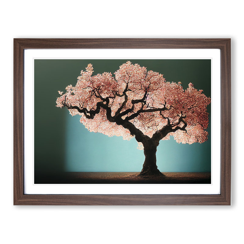 Soulful Apple Tree - Framed Print, 25cm H x 34cm W x 2cm D, Walnut