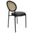 Aide Leather Dining Side Chair with Rattan Back and Black Metal Legs – Mid-Century Boho Chair for Kitchen and Dining Room-467942999