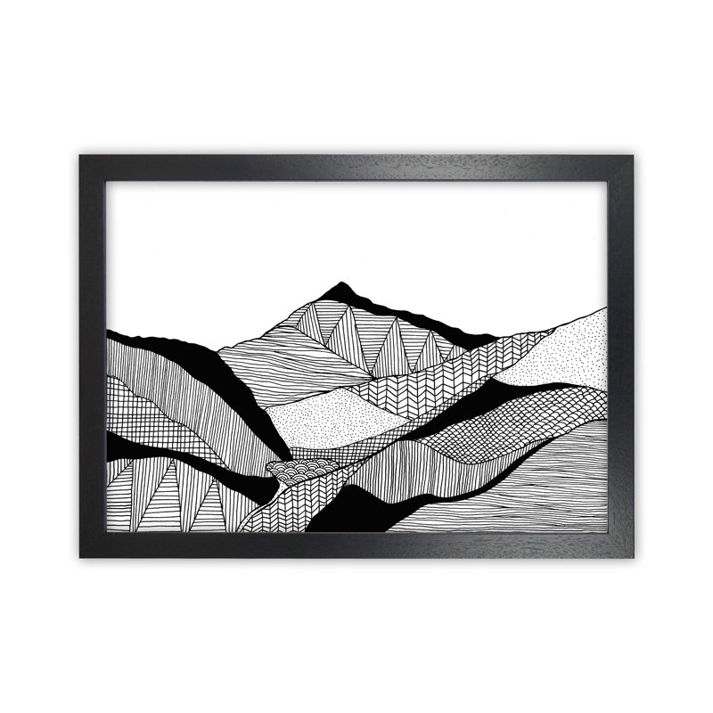 New Snowdon by Carissa Tanton - Print, 64cm H x 88cm W x 3cm D, Black Framed