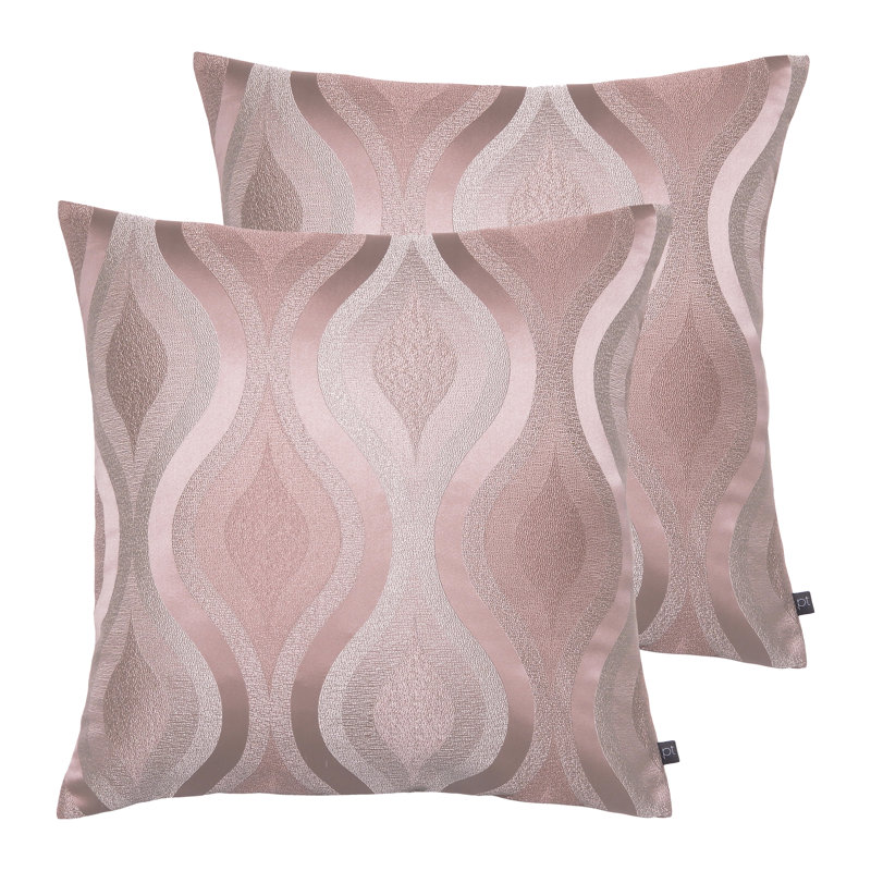 Scotti Geometric Square Cushion, Blush