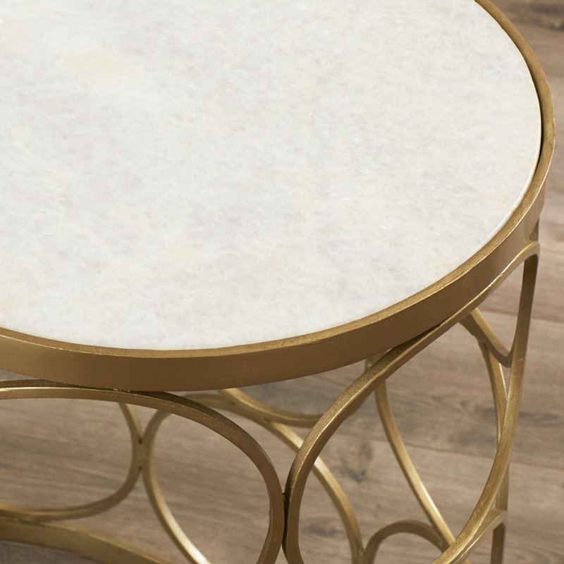 Talulah Oval Marble Side Table