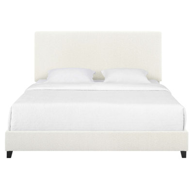 Grand lit avec repose-pieds rembourré - Fabrication sophistiquée de meubles de chambre à coucher modernes